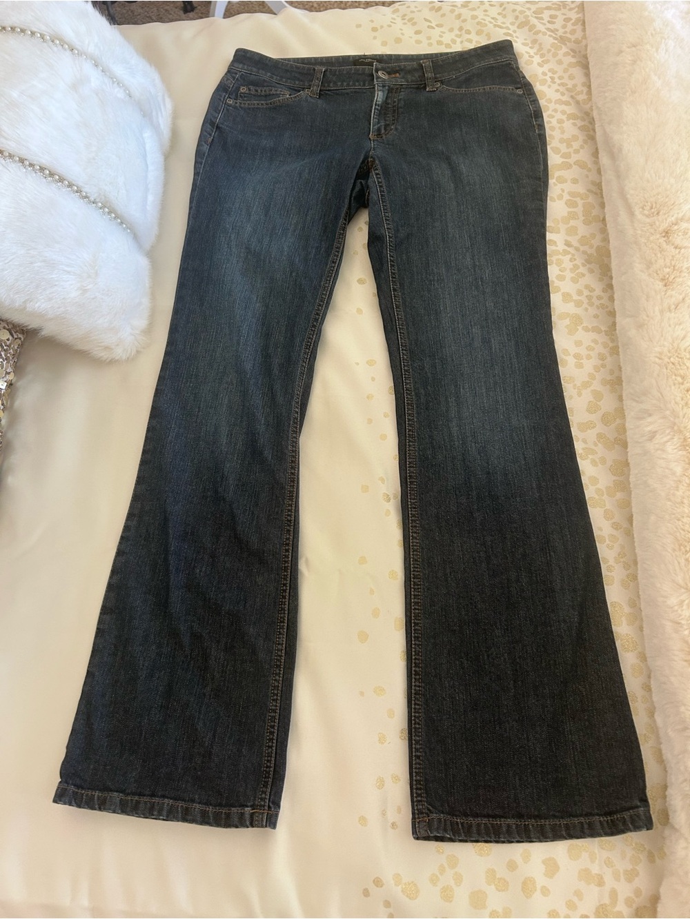 Ann Taylor Curvy Fit Dark Wash Straight Leg Jeans